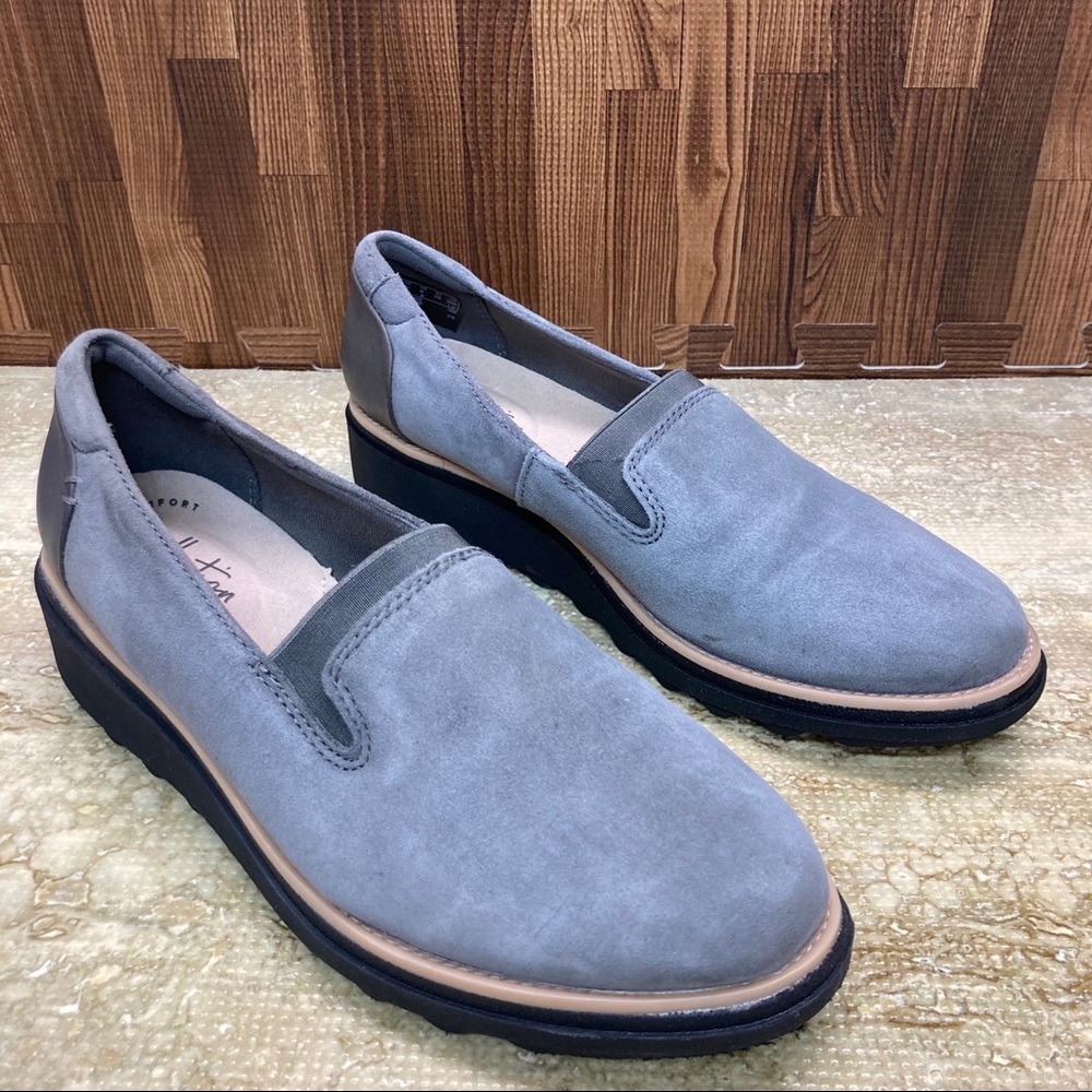 Scarpe Clarks Sharon Dolly Donna - Pelle Scamosciata Slip On - Vestibilità D & E - Foto 5